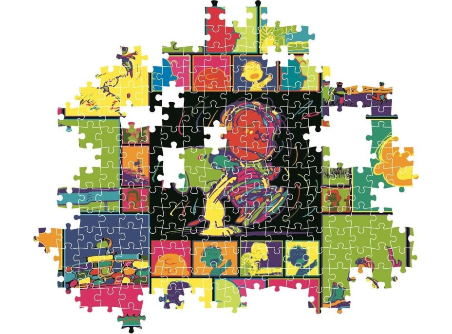 CLEMENTONI Puzzle Peanuts: Barevná koláž 1000 dílků