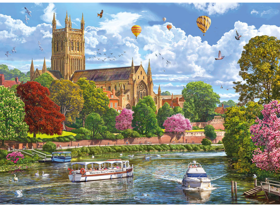 GIBSONS Puzzle Pohled na Worcester 1000 dílků