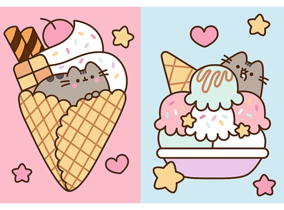 TREFL Puzzle Pusheen: Seznamte se s Pusheen 4x250 dílků