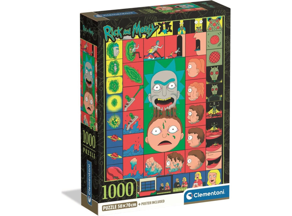 CLEMENTONI Puzzle Rick&Morty: Ikonické momenty 1000 dílků