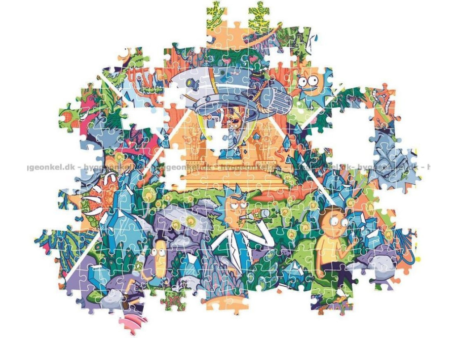CLEMENTONI Puzzle Rick&Morty: Psychedelická koláž 1000 dílků