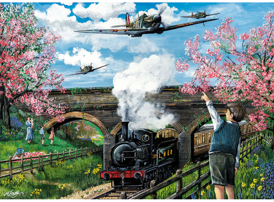 GIBSONS Puzzle Spitfire překvapení 1000 dílků