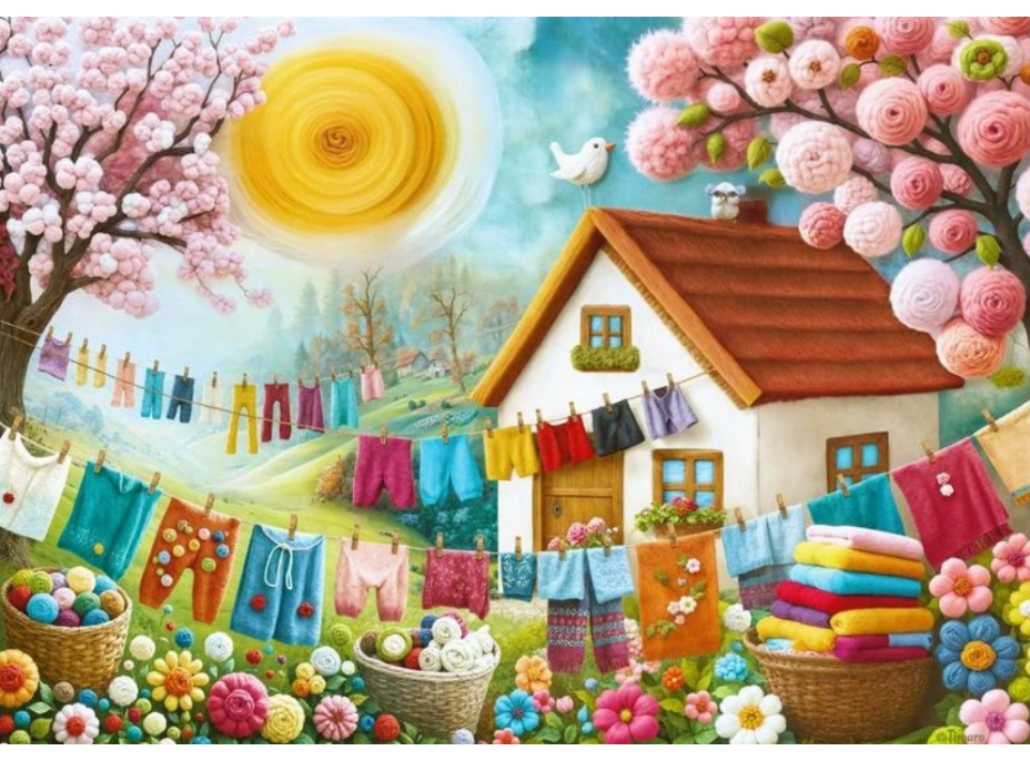 CHERRY PAZZI Puzzle Vlněná louka 1000 dílků