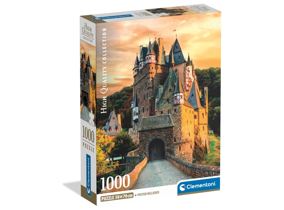 CLEMENTONI Puzzle Zlatá hodina na hradě Eltz 1000 dílků