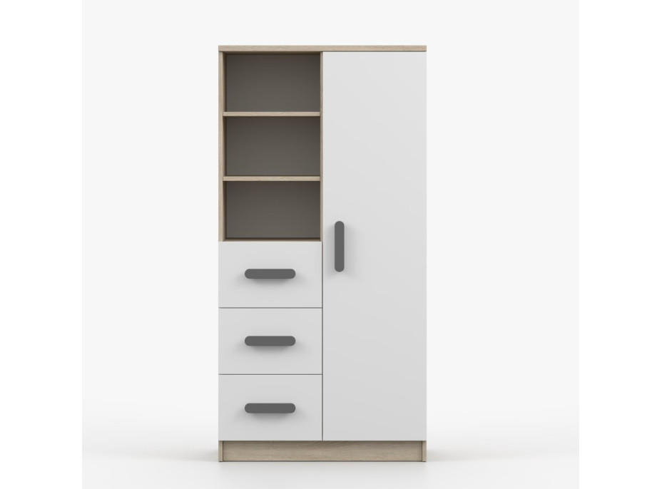 Regál SCOUT - dub sonoma/bílý (více variant)