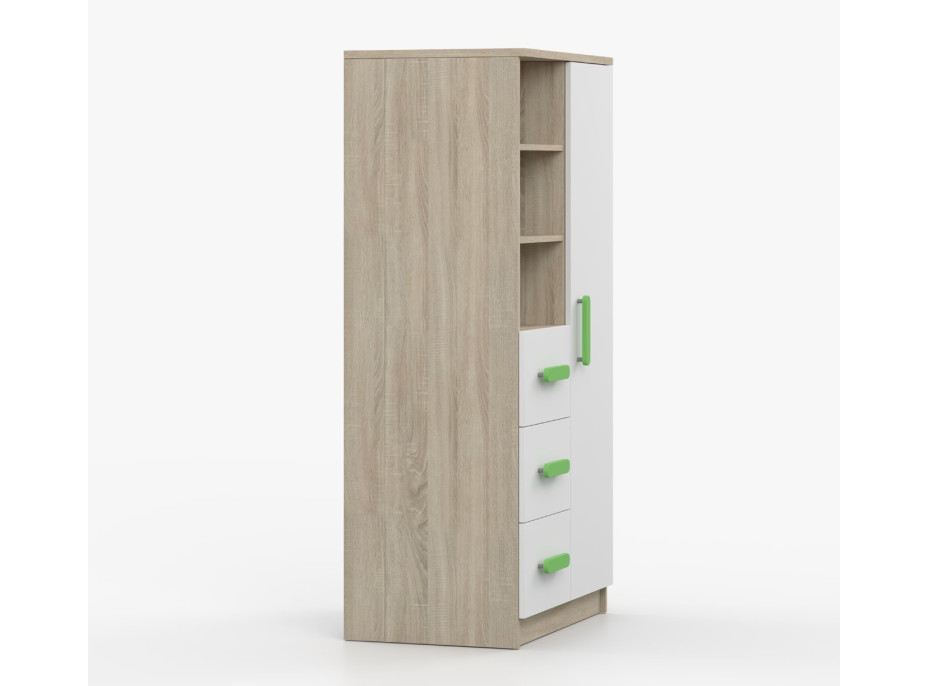 Regál SCOUT - dub sonoma/bílý (více variant)