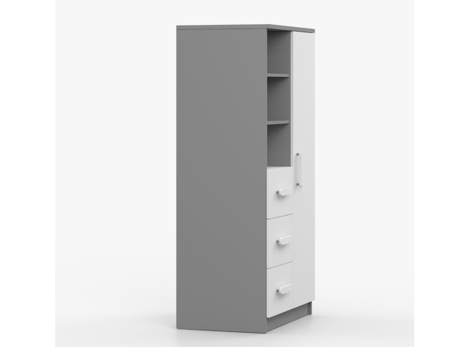 Regál SCOUT - šedý/bílý (více variant)