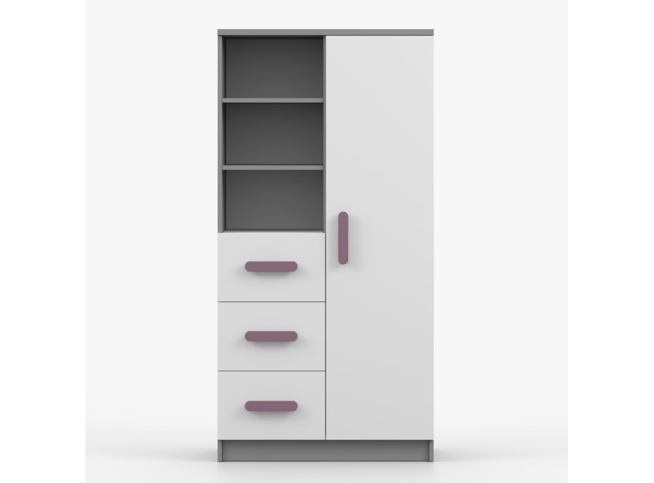 Regál SCOUT - šedý/bílý (více variant)