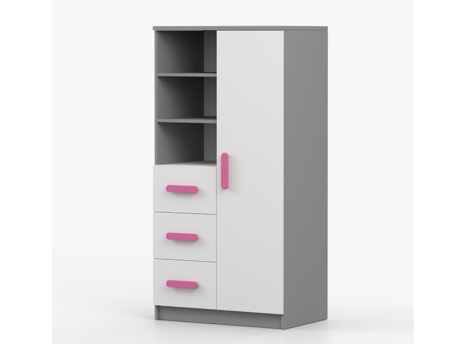 Regál SCOUT - šedý/bílý (více variant)