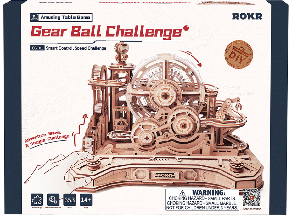 ROBOTIME Rokr 3D dřevěné puzzle Kuličková dráha 653 dílků