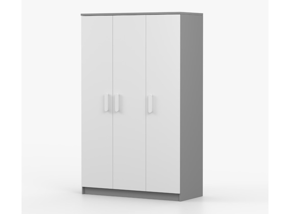 Šatní skříň SCOUT 120 - šedá/bílá (více variant)