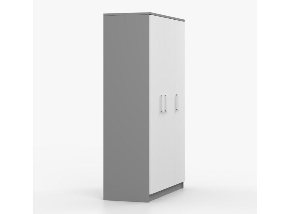 Šatní skříň SCOUT 120 - šedá/bílá (více variant)