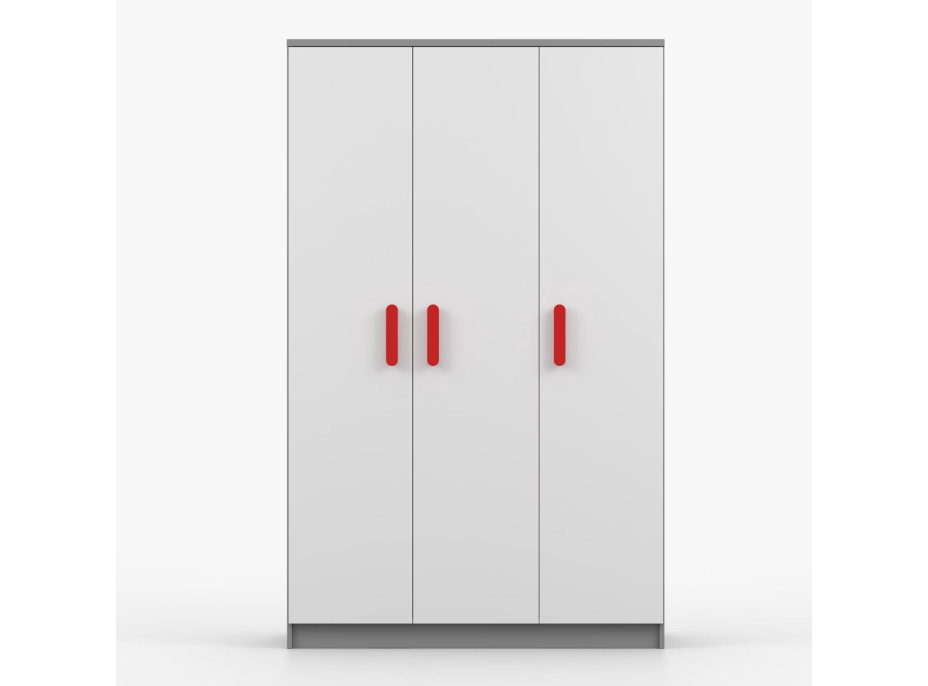 Šatní skříň SCOUT 120 - šedá/bílá (více variant)