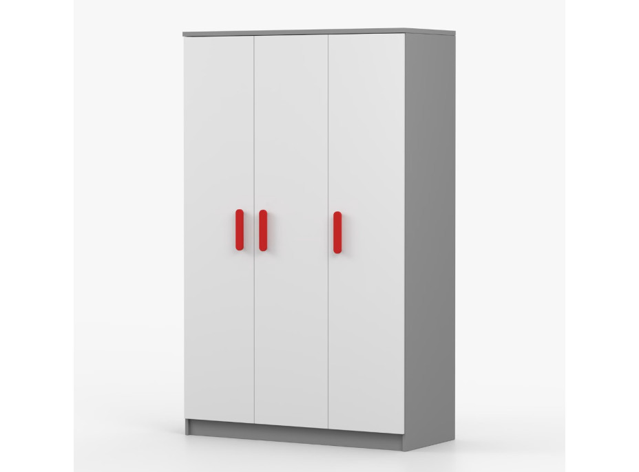 Šatní skříň SCOUT 120 - šedá/bílá (více variant)