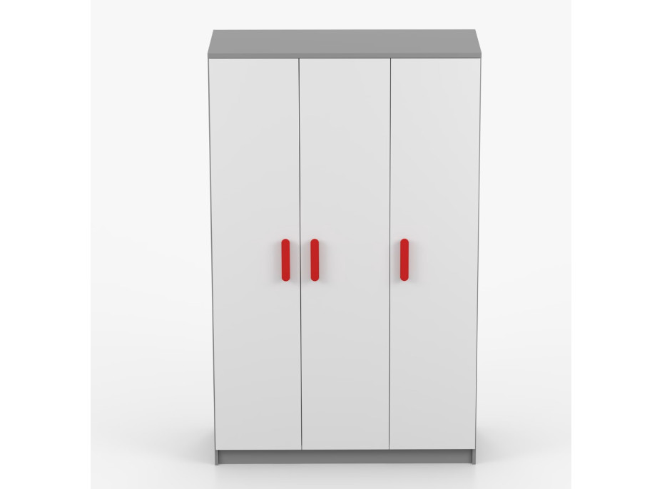 Šatní skříň SCOUT 120 - šedá/bílá (více variant)