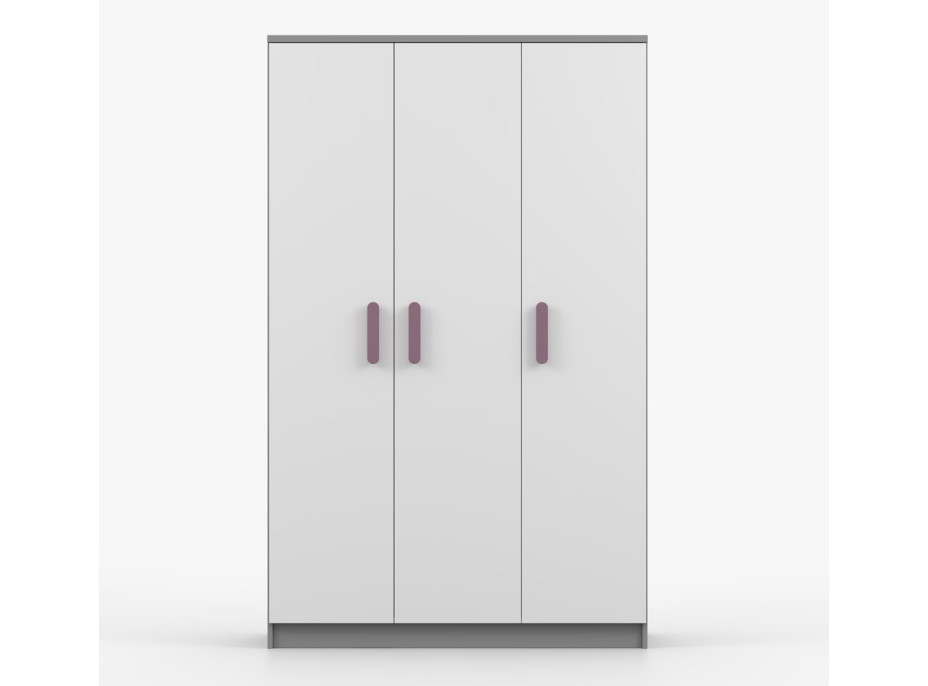 Šatní skříň SCOUT 120 - šedá/bílá (více variant)