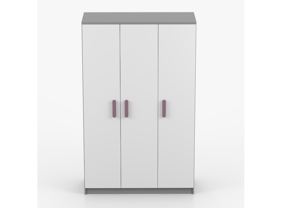 Šatní skříň SCOUT 120 - šedá/bílá (více variant)