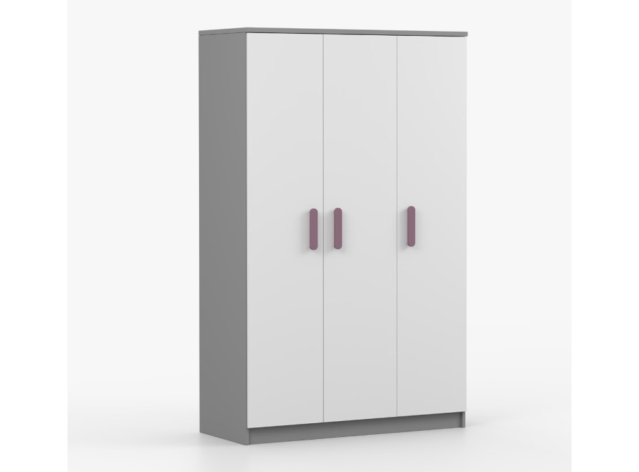 Šatní skříň SCOUT 120 - šedá/bílá (více variant)