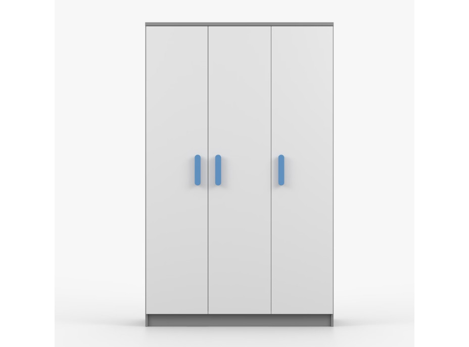 Šatní skříň SCOUT 120 - šedá/bílá (více variant)