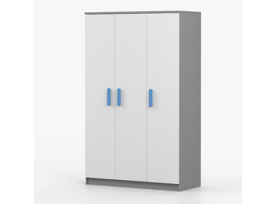 Šatní skříň SCOUT 120 - šedá/bílá (více variant)