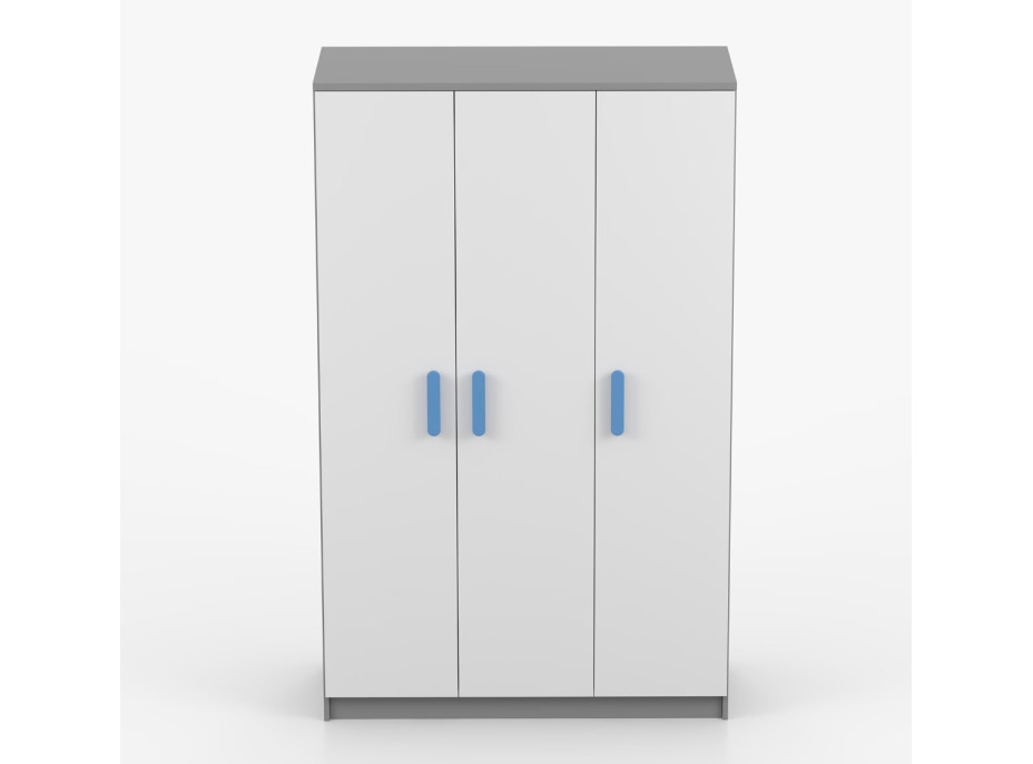 Šatní skříň SCOUT 120 - šedá/bílá (více variant)