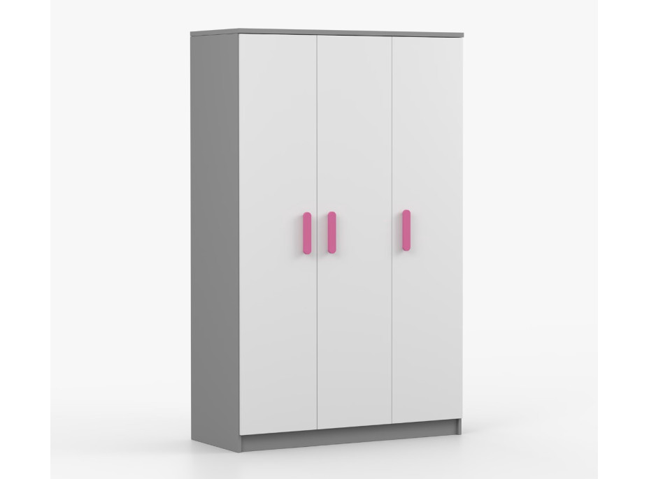 Šatní skříň SCOUT 120 - šedá/bílá (více variant)