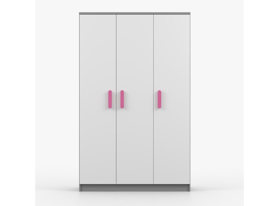Šatní skříň SCOUT 120 - šedá/bílá (více variant)