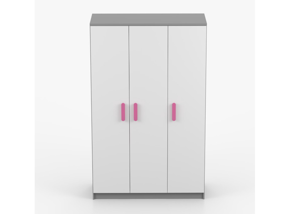Šatní skříň SCOUT 120 - šedá/bílá (více variant)