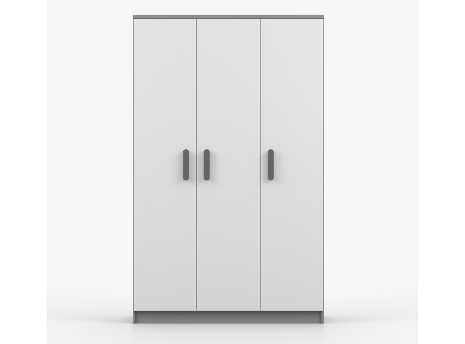 Šatní skříň SCOUT 120 - šedá/bílá (více variant)