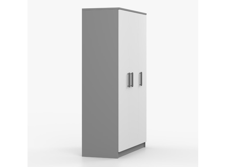 Šatní skříň SCOUT 120 - šedá/bílá (více variant)