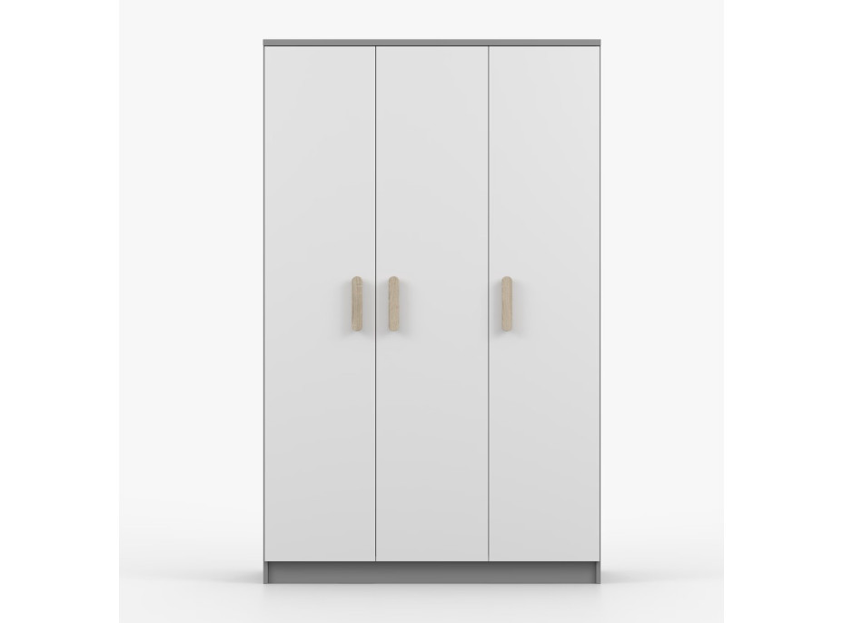 Šatní skříň SCOUT 120 - šedá/bílá (více variant)