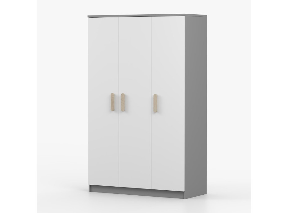 Šatní skříň SCOUT 120 - šedá/bílá (více variant)