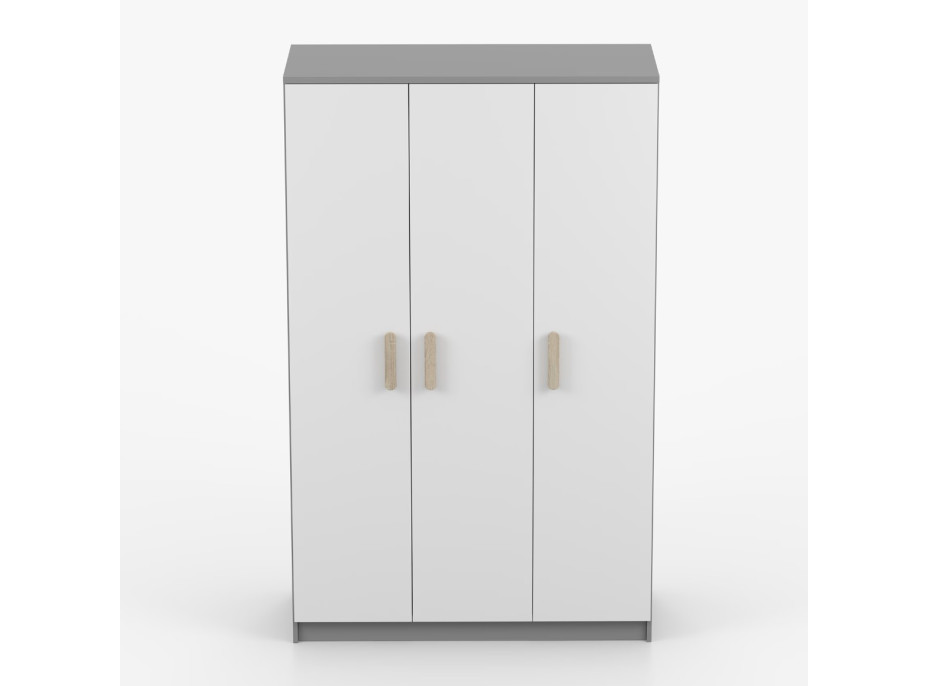 Šatní skříň SCOUT 120 - šedá/bílá (více variant)