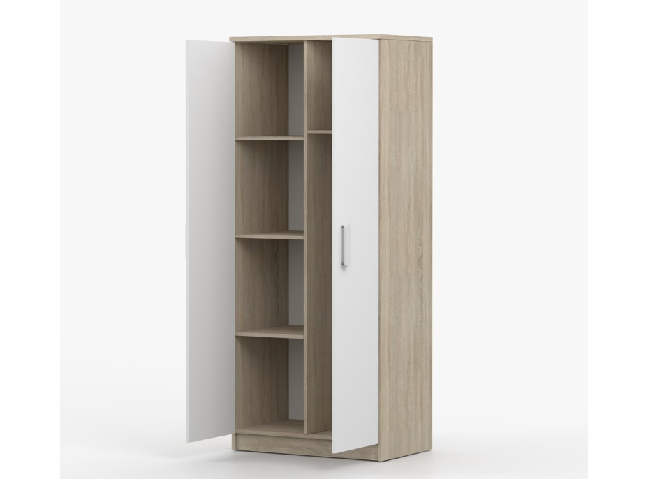 Šatní skříň SCOUT 80 - dub sonoma/bílá (více variant)