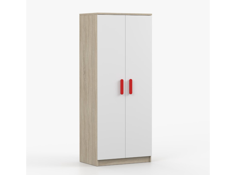 Šatní skříň SCOUT 80 - dub sonoma/bílá (více variant)