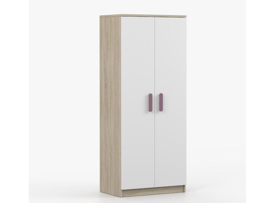 Šatní skříň SCOUT 80 - dub sonoma/bílá (více variant)