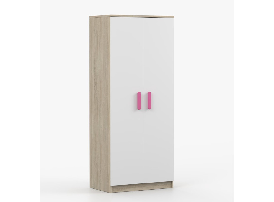 Šatní skříň SCOUT 80 - dub sonoma/bílá (více variant)