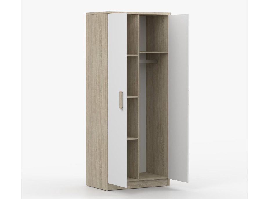 Šatní skříň SCOUT 80 - dub sonoma/bílá (více variant)