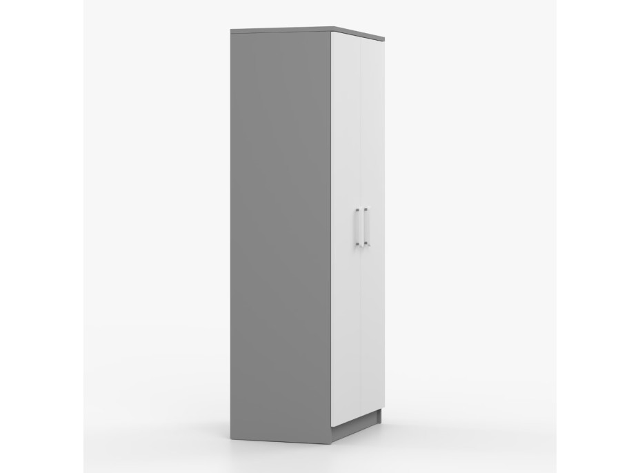 Šatní skříň SCOUT 80 - šedá/bílá (více variant)