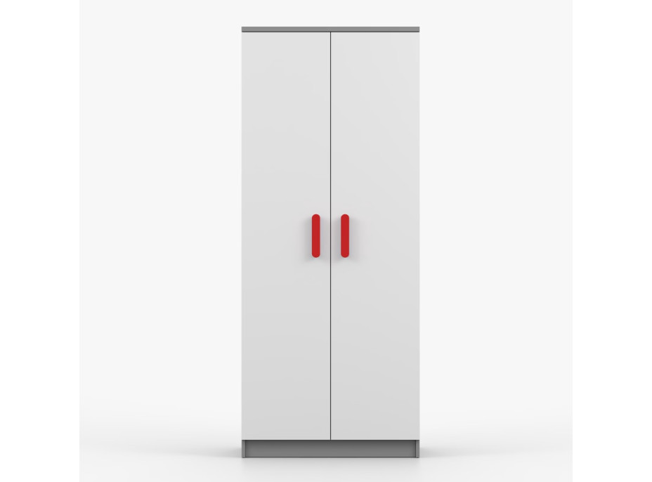 Šatní skříň SCOUT 80 - šedá/bílá (více variant)