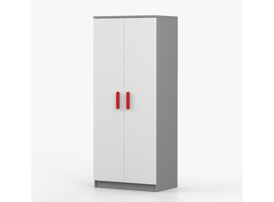 Šatní skříň SCOUT 80 - šedá/bílá (více variant)