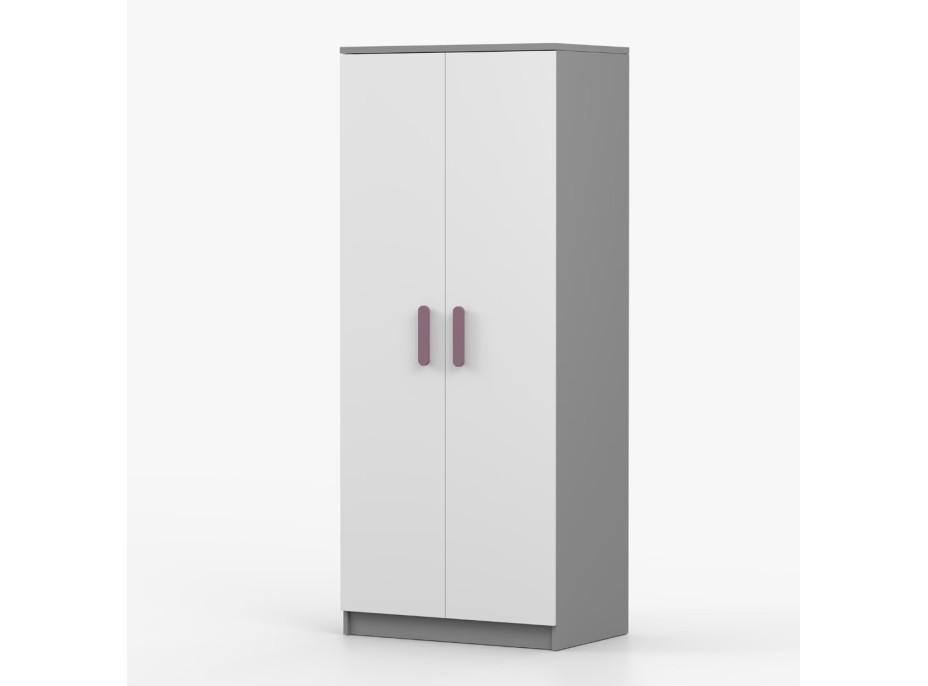Šatní skříň SCOUT 80 - šedá/bílá (více variant)