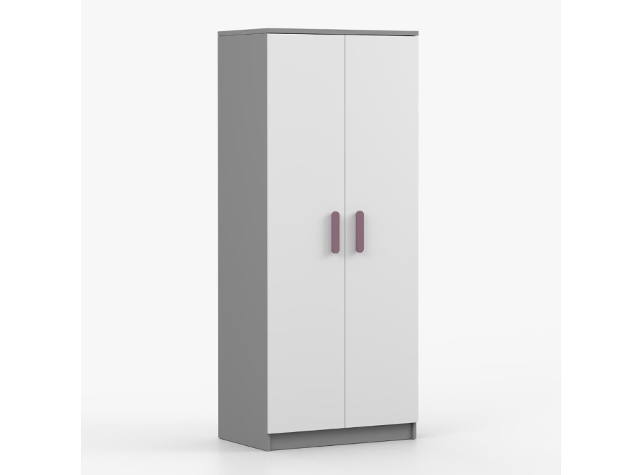 Šatní skříň SCOUT 80 - šedá/bílá (více variant)