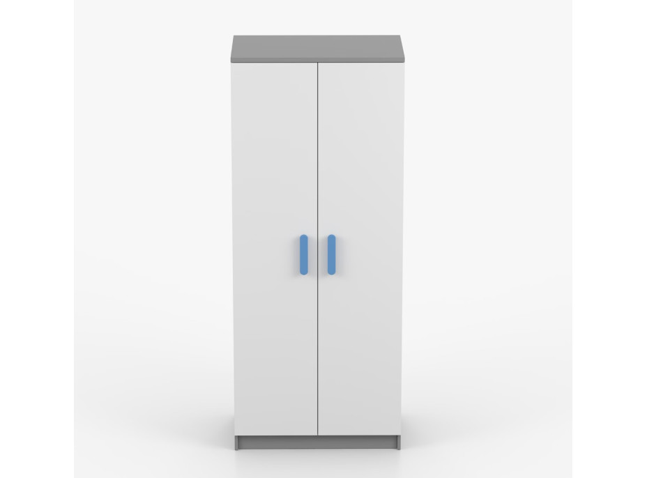 Šatní skříň SCOUT 80 - šedá/bílá (více variant)