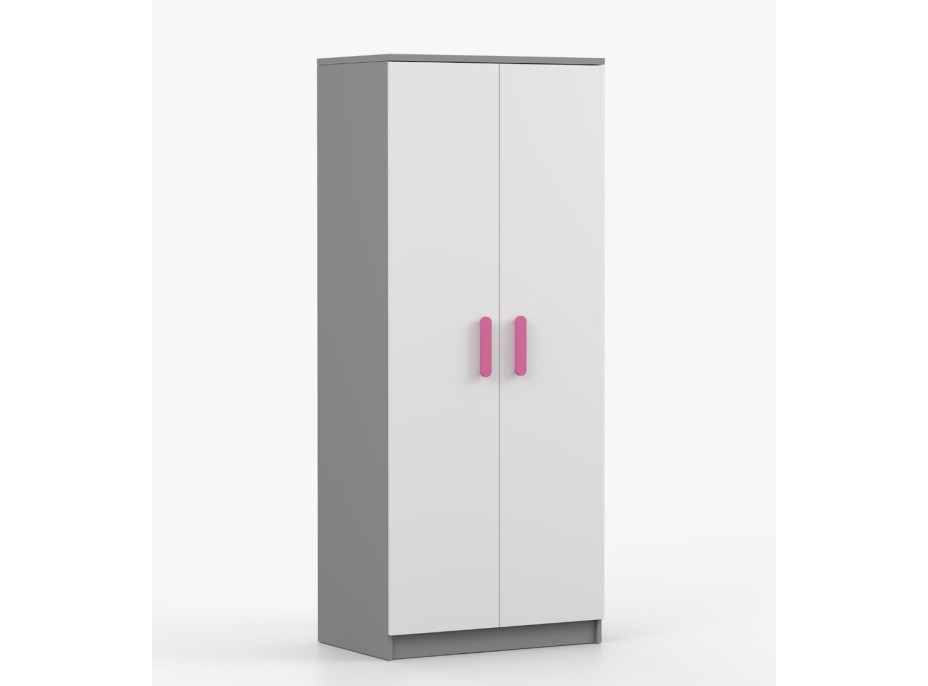 Šatní skříň SCOUT 80 - šedá/bílá (více variant)