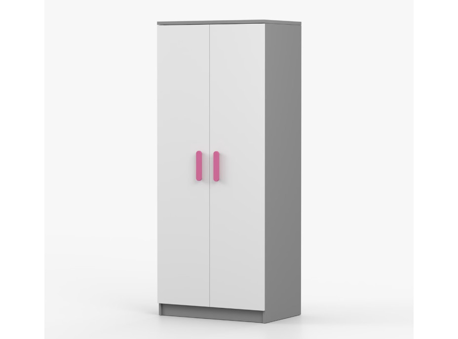 Šatní skříň SCOUT 80 - šedá/bílá (více variant)