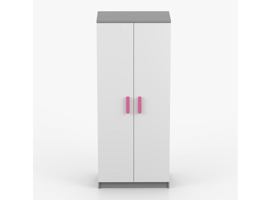 Šatní skříň SCOUT 80 - šedá/bílá (více variant)