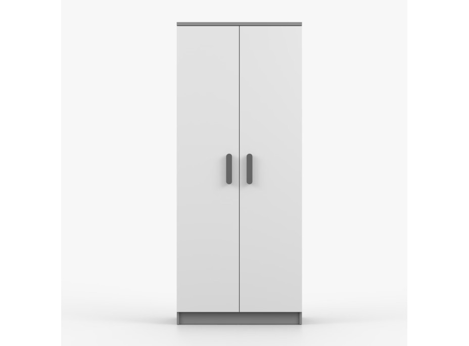 Šatní skříň SCOUT 80 - šedá/bílá (více variant)