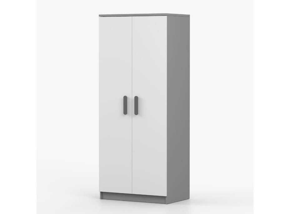 Šatní skříň SCOUT 80 - šedá/bílá (více variant)