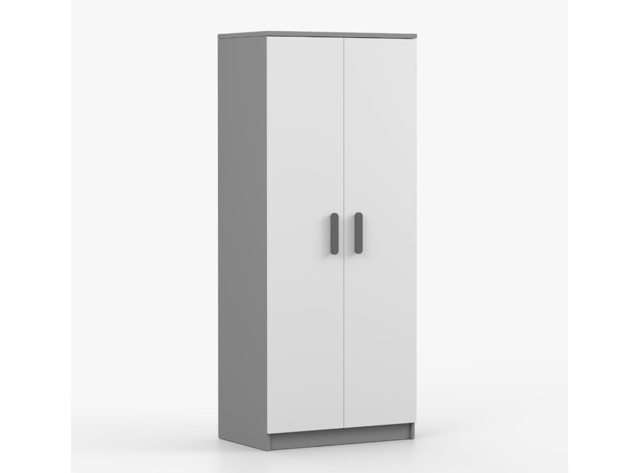 Šatní skříň SCOUT 80 - šedá/bílá (více variant)